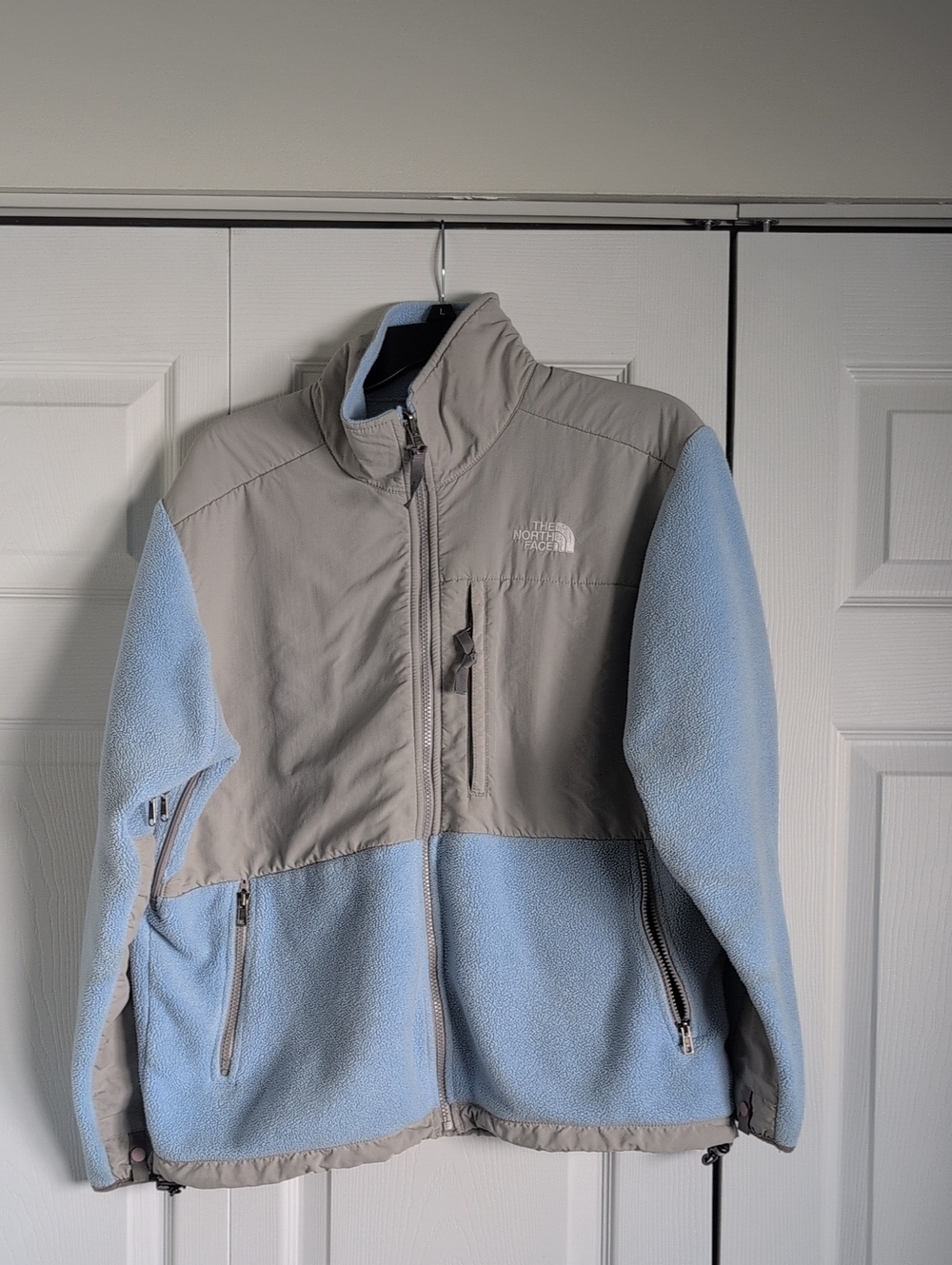 The North Face Light Blue & Tan Fleece Jacket